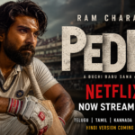 Ram Charan Janhvi Kapoor Peddi movie Netflix OTT release poster