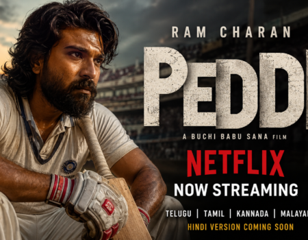 Ram Charan Janhvi Kapoor Peddi movie Netflix OTT release poster
