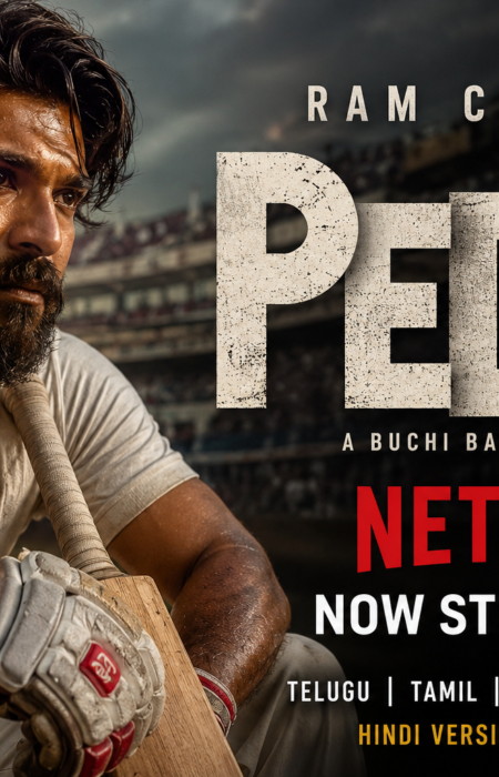 Ram Charan Janhvi Kapoor Peddi movie Netflix OTT release poster