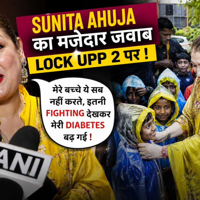 Sunita Ahuja Lock Upp 2 reaction viral video yellow suit