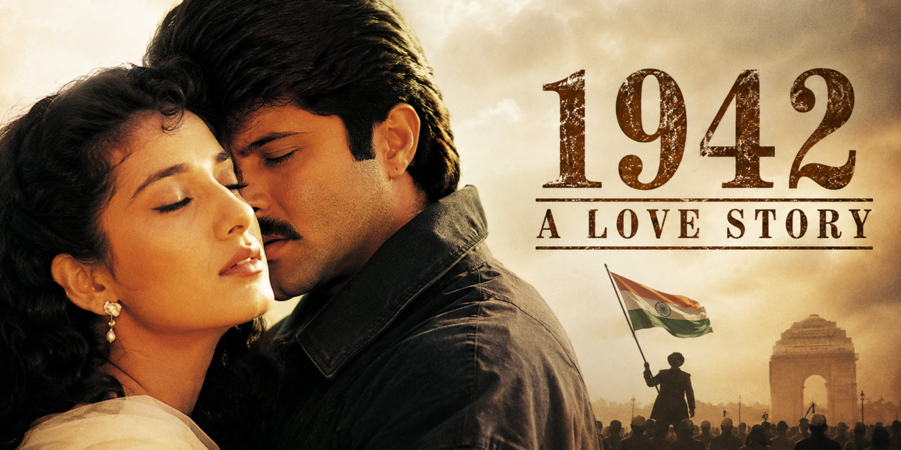 Anil Kapoor Manisha Koirala 1942 A Love Story 8K re-release poster