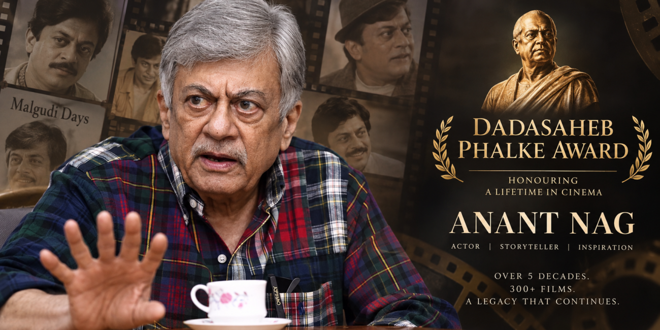 Anant Nag receiving Dadasaheb Phalke Award for contribution to Indian cinema