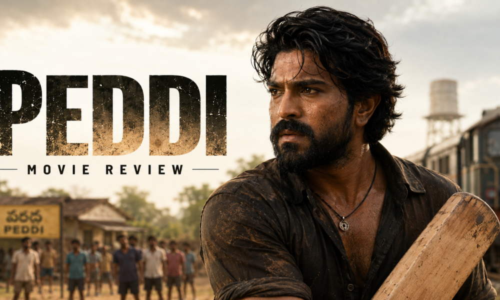 Ram Charan Peddi movie review sports drama poster