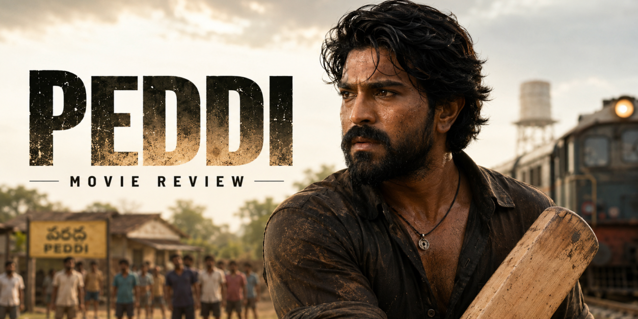 Ram Charan Peddi movie review sports drama poster