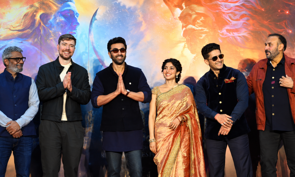 Ranbir Kapoor and MrBeast at Ramayana event in Mumbai
