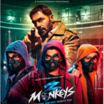 3 Monkeys motion poster featuring Arjun Rampal Vishal Jethwa Mustafa Burmawala and Tenzin Dalha