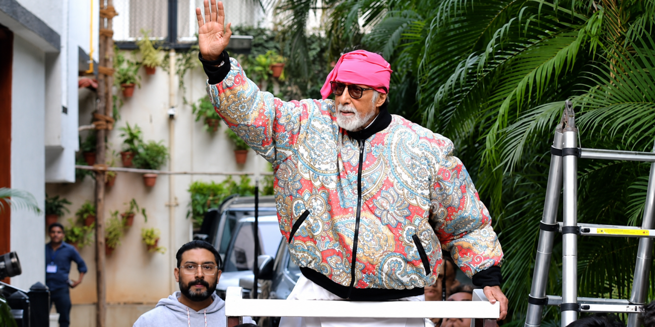 Amitabh Bachchan greets fans outside Jalsa with Abhishek Bachchan amid heightened security