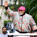 Amitabh Bachchan greets fans outside Jalsa with Abhishek Bachchan amid heightened security