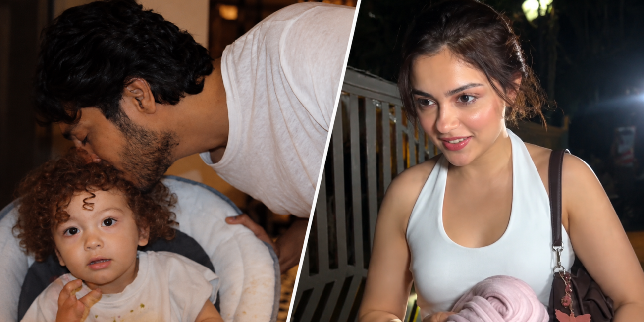 Aneet Padda and Ananya Panday playing a game at Alanna Panday's baby shower