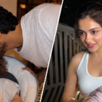 Aneet Padda and Ananya Panday playing a game at Alanna Panday's baby shower