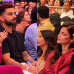 Anushka Sharma-Virat Kohli Krishna Das Kirtan में साथ आए नजर Anushka Sharma in a pink Anarkali suit at Krishna Das's Mumbai kirtan