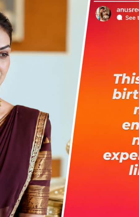 Malayalam actress Anusree in a promotional image for her film