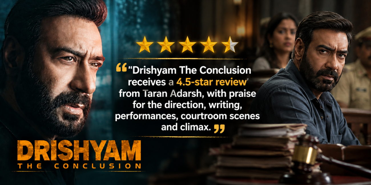 Drishyam: The Conclusion Review: Taran Adarsh Gives 4.5 Stars Ajay Devgn Jaideep Ahlawat in Drishyam The Conclusion