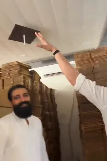 Elvish Yadav showcasing the Namo Narayana Ghee production process
