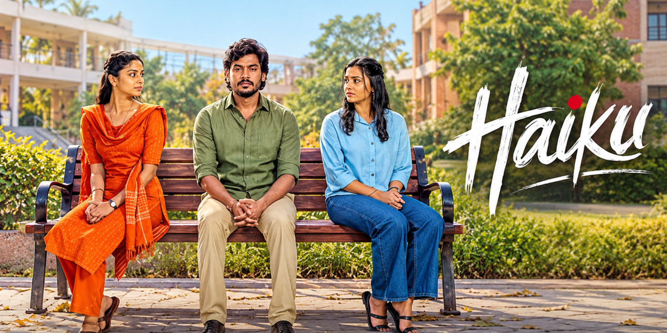 Haiku movie poster featuring Aegan, Sridevi Apalla and Femina George