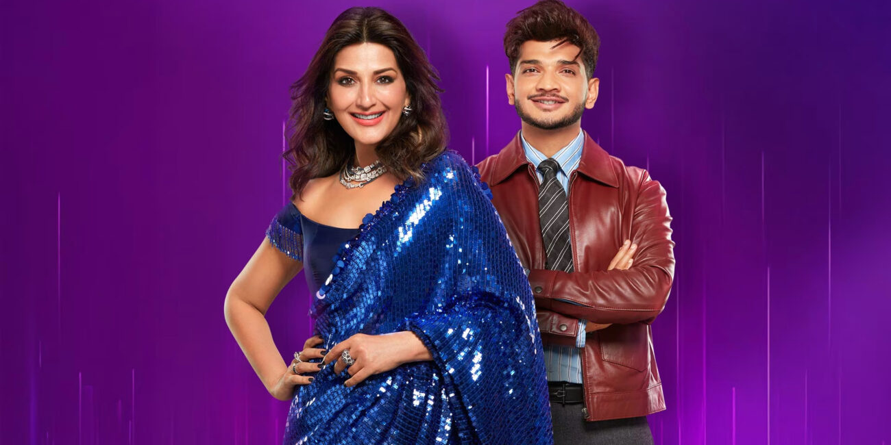 Munawar Faruqui and Sonali Bendre hosting Pati Patni Aur Panga Season 2