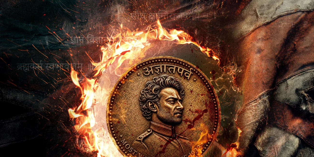 Prabhas in the Fauzi birthday poster released on October 23, 2026