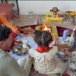 Priyanka Chopra Nick Jonas and Malti Marie celebrating Dussehra