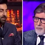 Ranbir Kapoor with Amitabh Bachchan on Kaun Banega Crorepati 18