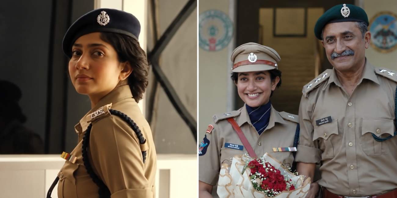 Sai Pallavi as officer Nithya Reddy in Dhanush's OM Chapter 1 Udhiram The Blood Wood