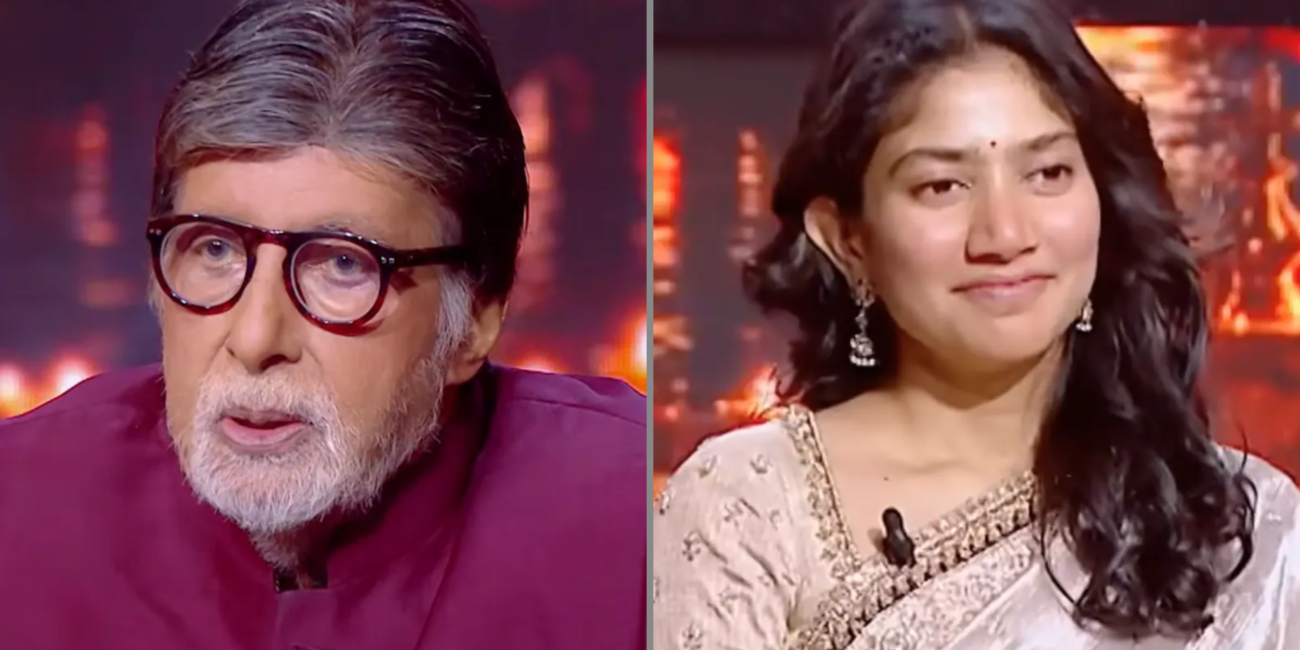 Sai Pallavi during her appearance on Kaun Banega Crorepati 18 with Ramayana co-stars