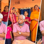 Sanjay Mishra wearing a lungi and T-shirt at his ancestral village in Darbhanga Bihar