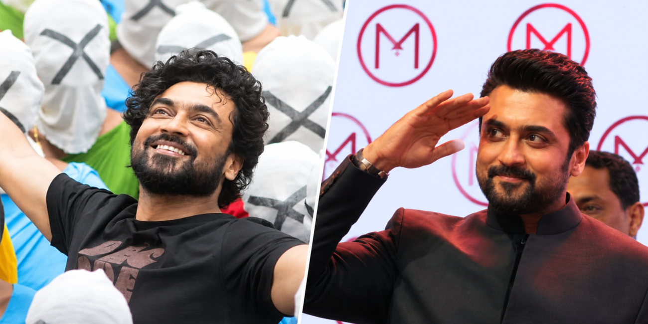 Suriya and director Jithu Madhavan at the Scene pre-release event in Dubai