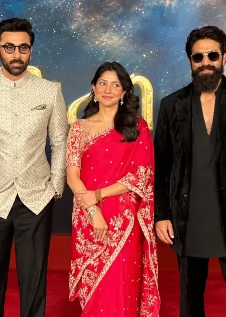 Ranbir Kapoor, Sai Pallavi and Yash at the Ramayana Hollywood premiere