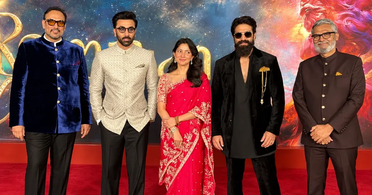 Ranbir Kapoor, Sai Pallavi and Yash at the Ramayana Hollywood premiere
